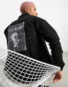 Bolongaro Trevor Back Print Denim Jacket-black
