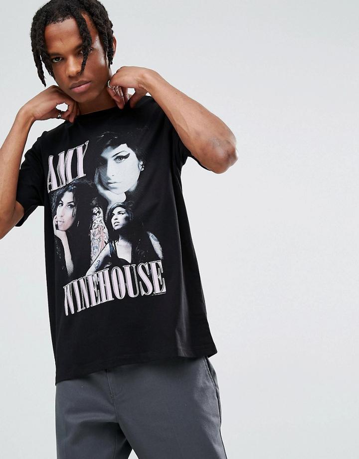 Asos Amy Winehouse Relaxed T-shirt - Black