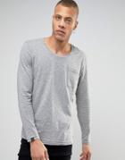Produkt Long Sleeve T-shirt With Pocket - Gray