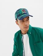 Tommy Jeans 6.0 Limited Capsule Baseball Cap With Crest Logo In Plaid Check - Navy
