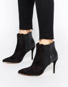 Truffle Collection Rhona Point Heeled Ankle Boots - Black Snake Mf
