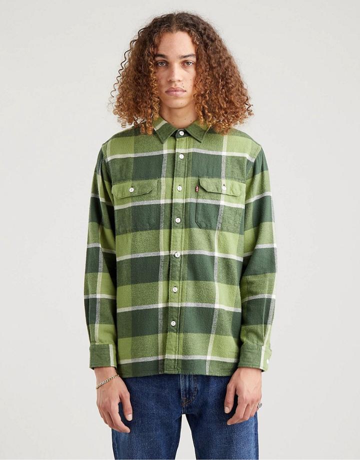 Levi's Jackson Worker Shirt In Green Check
