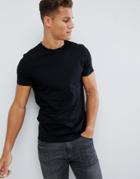 Asos Design Organic T-shirt With Crew Neck - Black