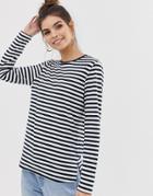 Asos Design Cute Long Sleeve T-shirt In Stripe