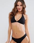 Seafolly Havana Halter Bikini Top - Black