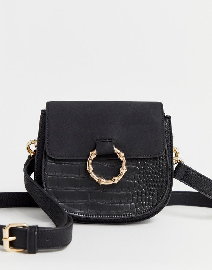 Skinnydip Freya Cross Body Bag With Gold Hardwear-black