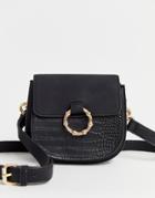 Skinnydip Freya Cross Body Bag With Gold Hardwear-black