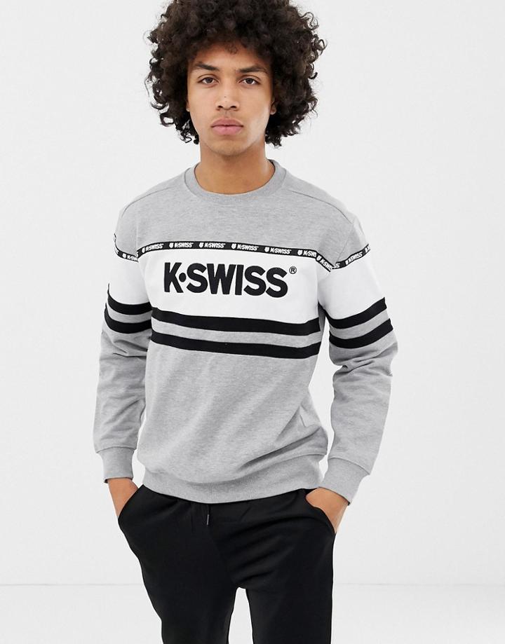 K-swiss Fresno Panel Sweatshirt In Gray - Gray