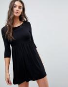 Lasula Smock T-shirt Dress - Black