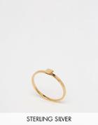 Asos Gold Plated Sterling Silver Square Ring - Gold