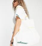 Collusion Tote Bag With Embroidery - Part Of A Set-white