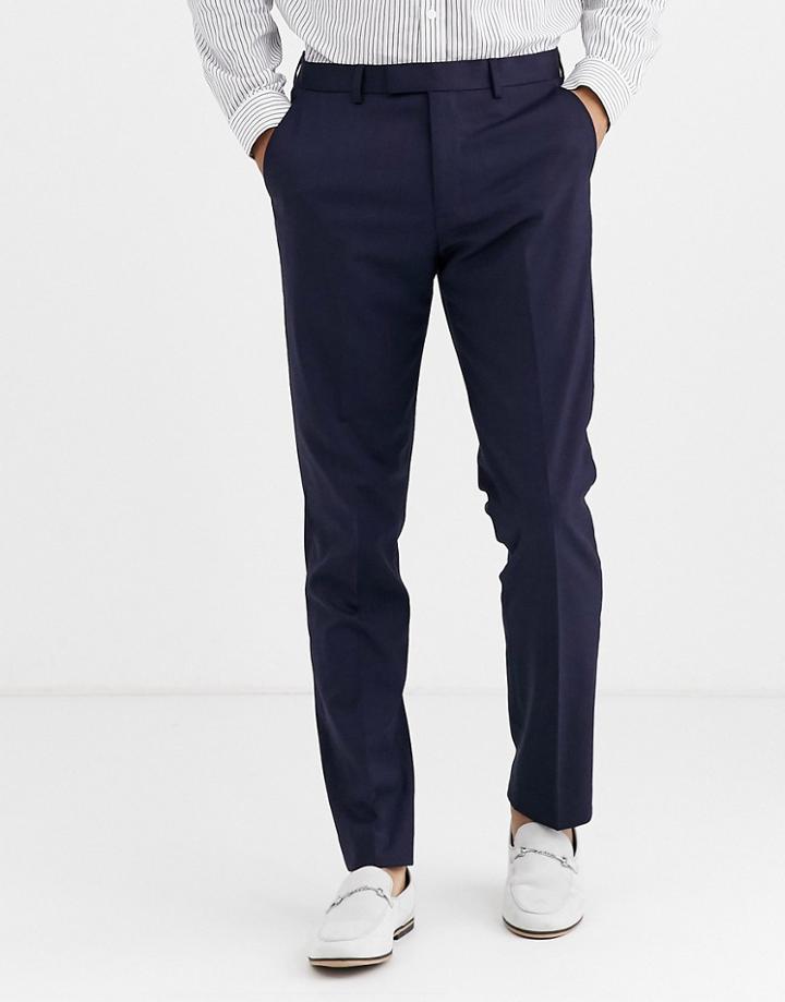 Harry Brown Slim 50% Wool Split Lapel Navy Dinner Suit Pants