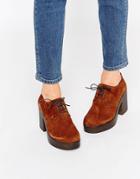 Vagabond Marva Tan Suede Lace Up Heeled Shoes - Tan
