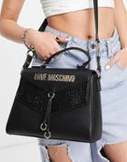 Love Moschino Top Handle Tote Bag In Black