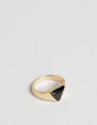 Asos Triangle Pinky Ring In Gold - Gold