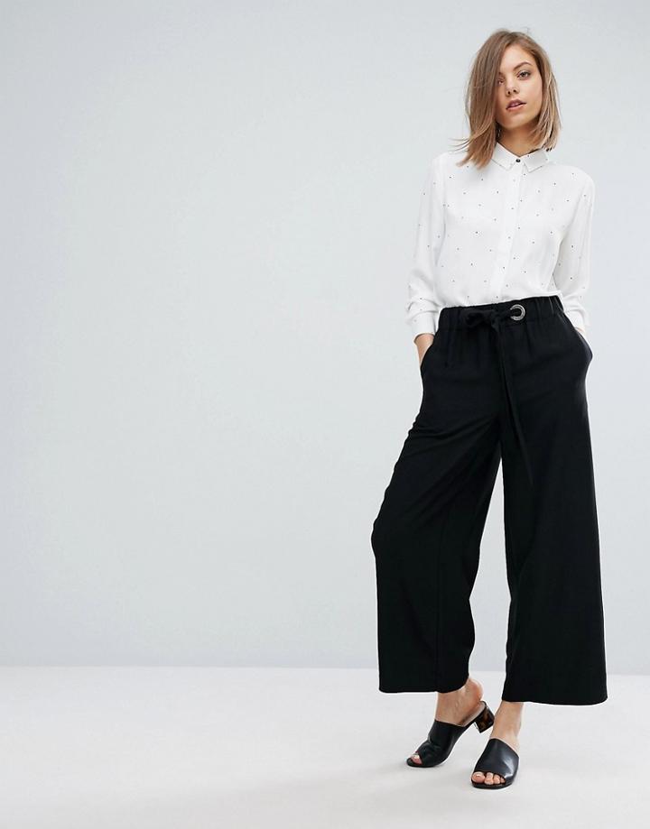 Warehouse Tie Waist Pants - Black