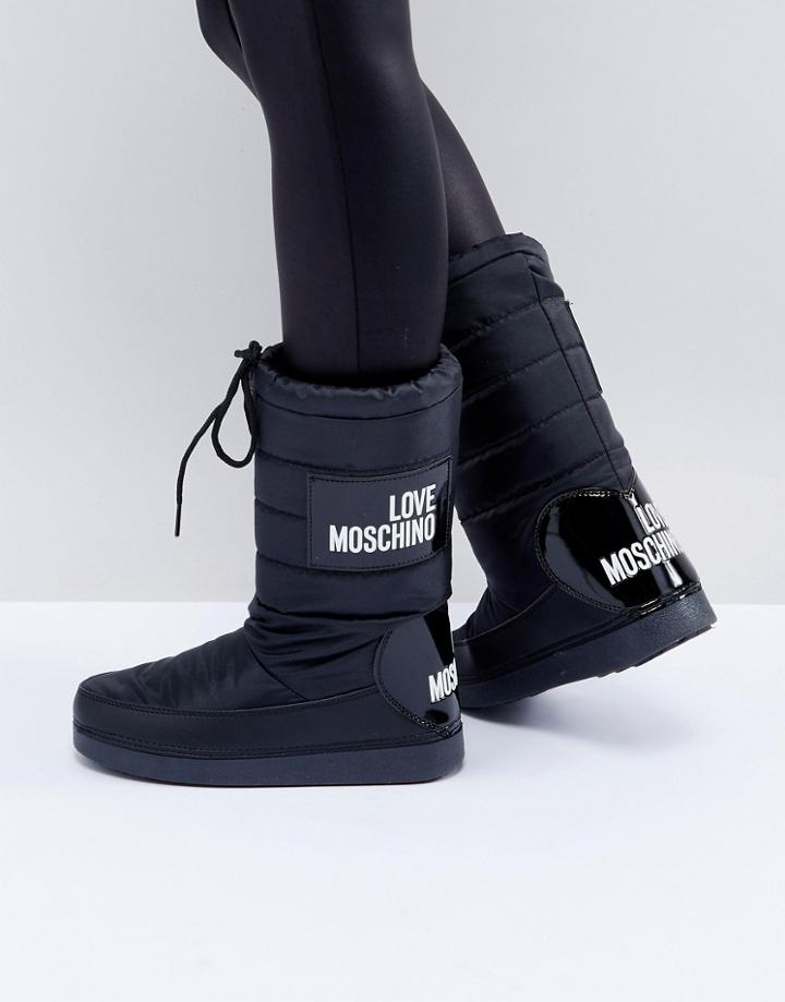 Love Moschino Logo Snow Boots - Black