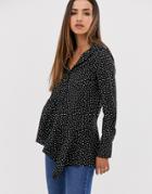 Ax Paris Assymetric Hem Button Through Blouse-multi