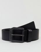 Replay Black Leather Belt - Black
