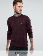 Farah Sweater With Cable Knit Exclusive - Red
