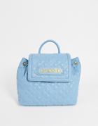 Love Moschino Quilted Backpack In Light Blue