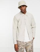 Asos Design Lightweight Nylon Coach Jacket In Stone-neutral