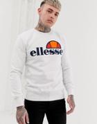 Ellesse Succiso Sweatshirt With Large Logo In White Marl - Gray
