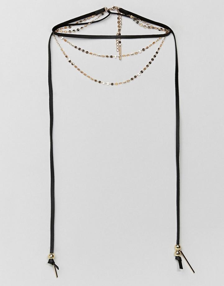 Ashiana Multi Layered Festival Necklace - Black