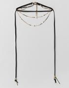 Ashiana Multi Layered Festival Necklace - Black