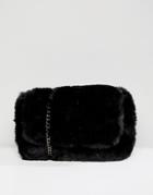Pull & Bear Faux Fur Bag - Black