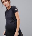 Asos 4505 Maternity Training T-shirt In Slim Fit-black