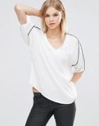 B.young Ilja Top With Arm Stripe - Off White