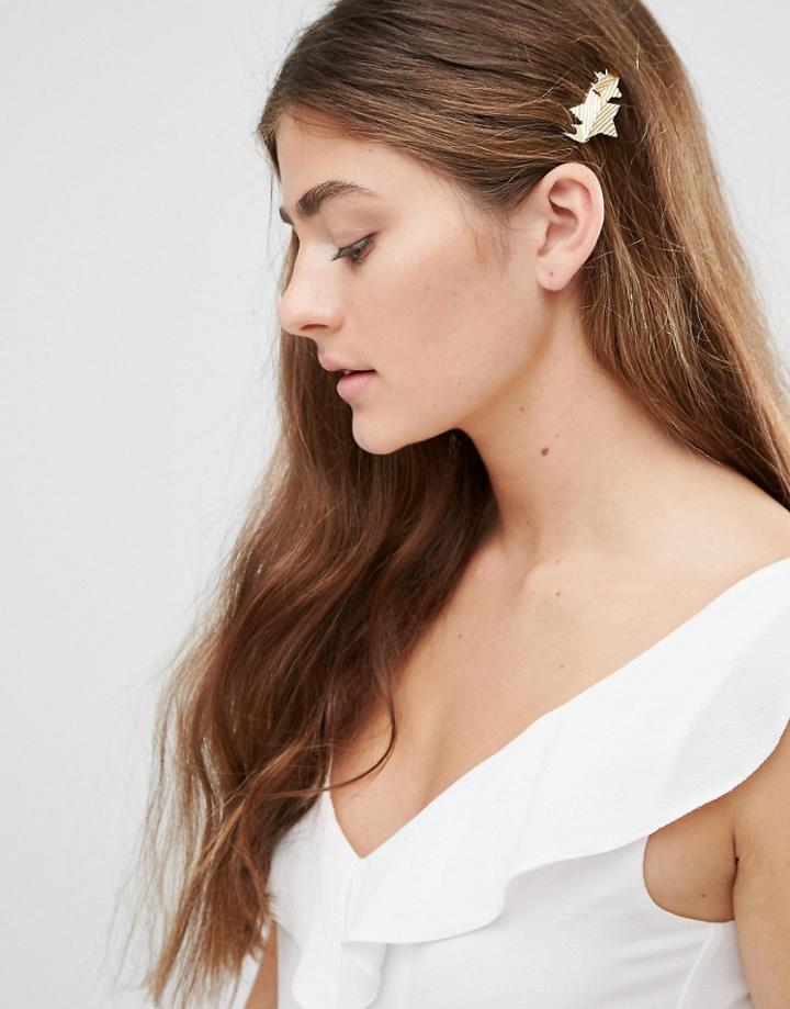 Designb Star Detail Hair Slide - Gold