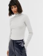 Weekday Turtleneck Top In Off White