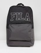 Fila Backpack With Large Embroidered Logo - Black