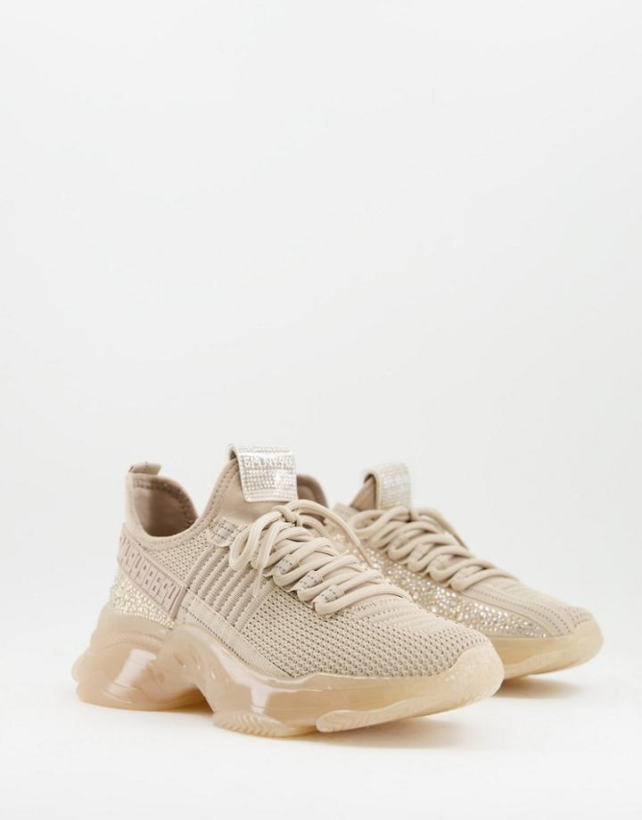 Steve Madden Maxima Chunky Sneakers With Glitter In Blush-pink