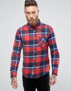 Lee Slim Check Flannel Shirt Red - Red