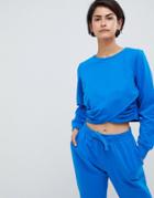 Asos Design Lounge Wrap Sweat-blue
