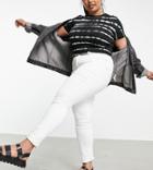 Only Curve Augusta High Waisted Skinny Jean In White