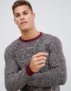 Only & Sons Marl Knitted Sweater - Red