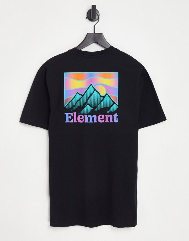 Element Kass Back Print T-shirt In Black
