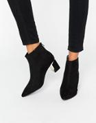 New Look Ankle Boot With Gold Heel Detail - Black