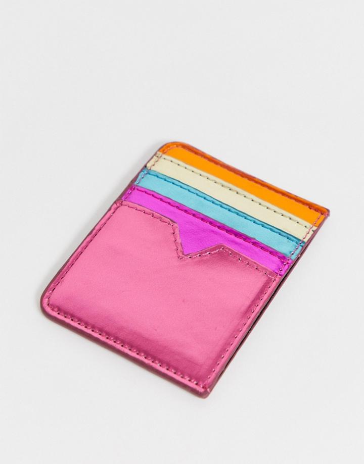 Skinnydip Metallic Rainbow Card Holder-multi
