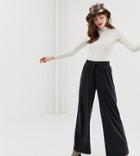 Monki Soft Wide Leg Joggers In Black - Black
