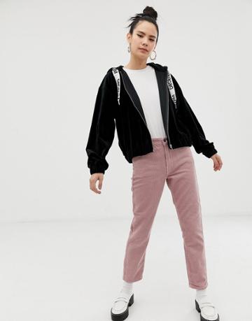 Dr Denim Pepper High Rise Mom Jean In Cord - Pink