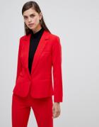 Unqiue 21 Tailored Single Button Blazer - Red