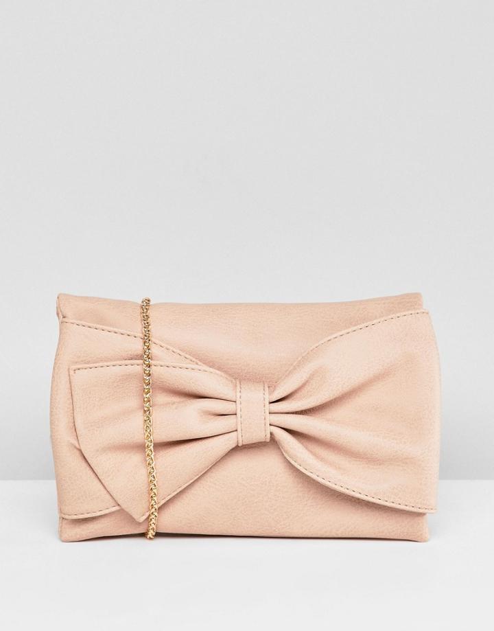 Oasis Occasion Bow Front Cross Body Bag - Beige