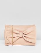 Oasis Occasion Bow Front Cross Body Bag - Beige