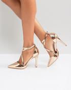 Miss Kg Crossover Point High Heels - Copper