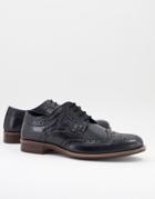 Silver Street Smart Brogue Shoe In Black
